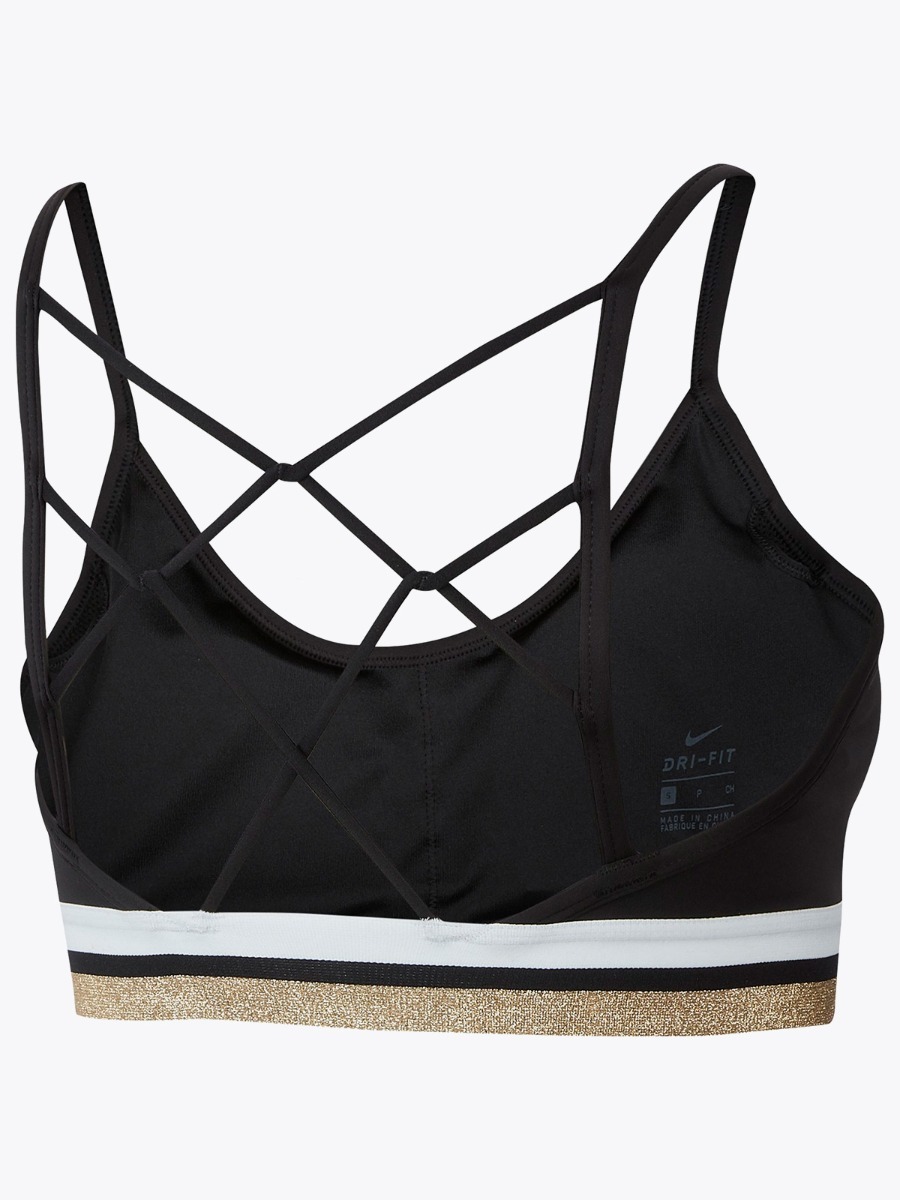 Nike GL DK Indy Bra Black/ White/ Metallic Gold