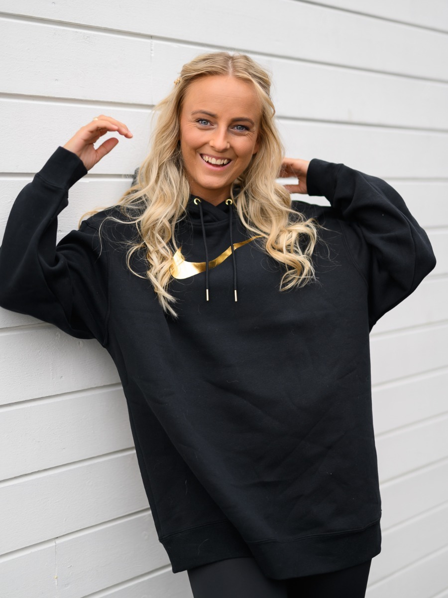 Nike Hoodie BB OS Shine Black/ Metallic gold