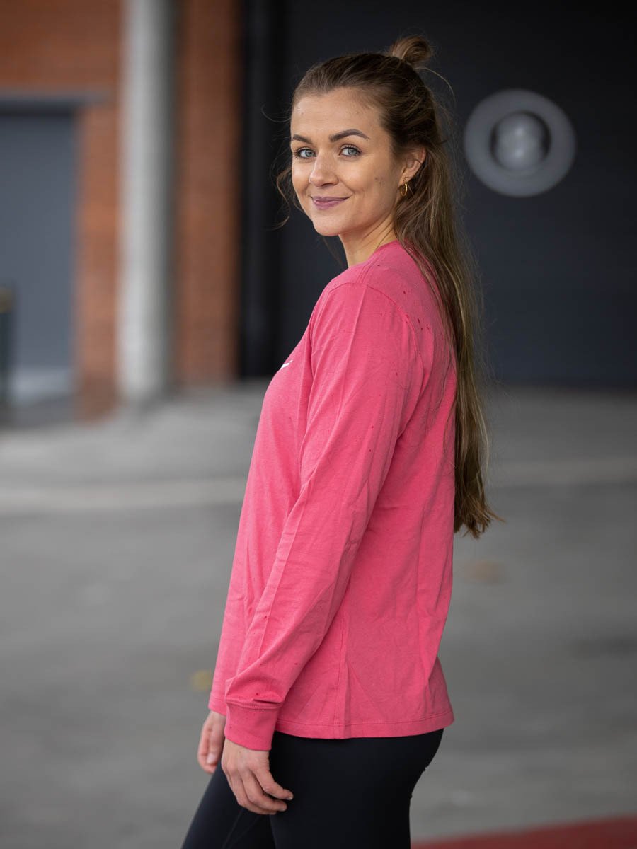 Nike Essential Long Sleeve Tee Archaeo Pink / White