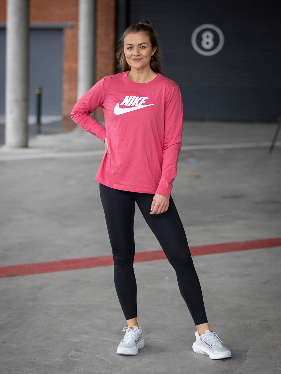 Nike Essential Long Sleeve Tee Archaeo Pink / White