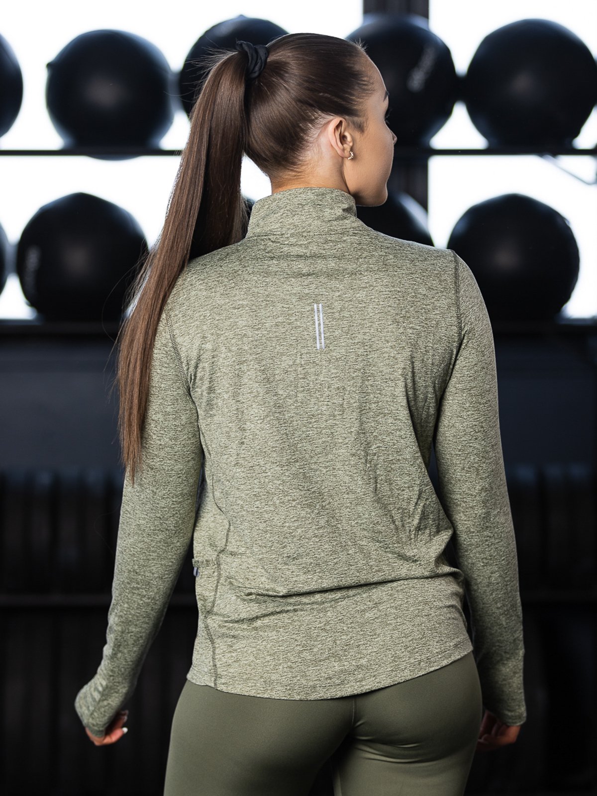 Nike Element Top Halfzip Medium Olive/Olive Aura/Heather