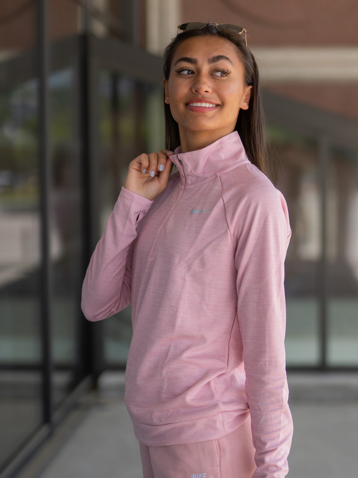 Nike Pacer Halfzip Pink Glaze/ HTR/ Reflective Silver