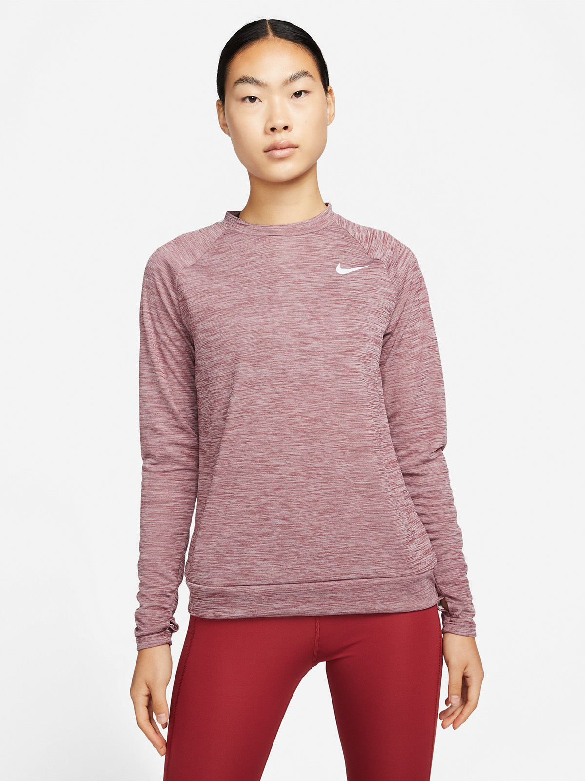 Nike Pacer Crew Long Sleeve Pomegranate