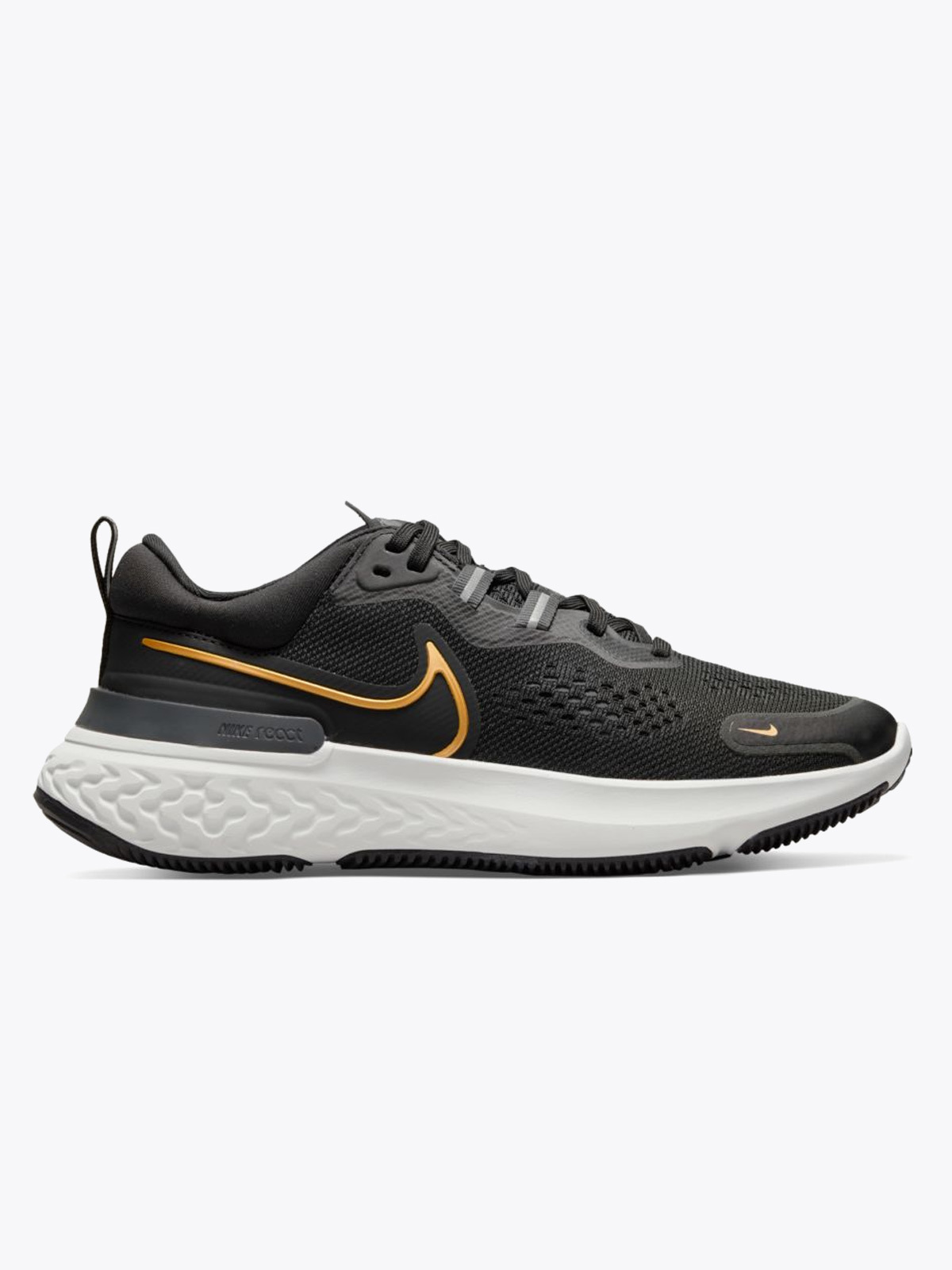 Nike React Miler 2 Black/ Metallic Golf / Dark Smoke Grey
