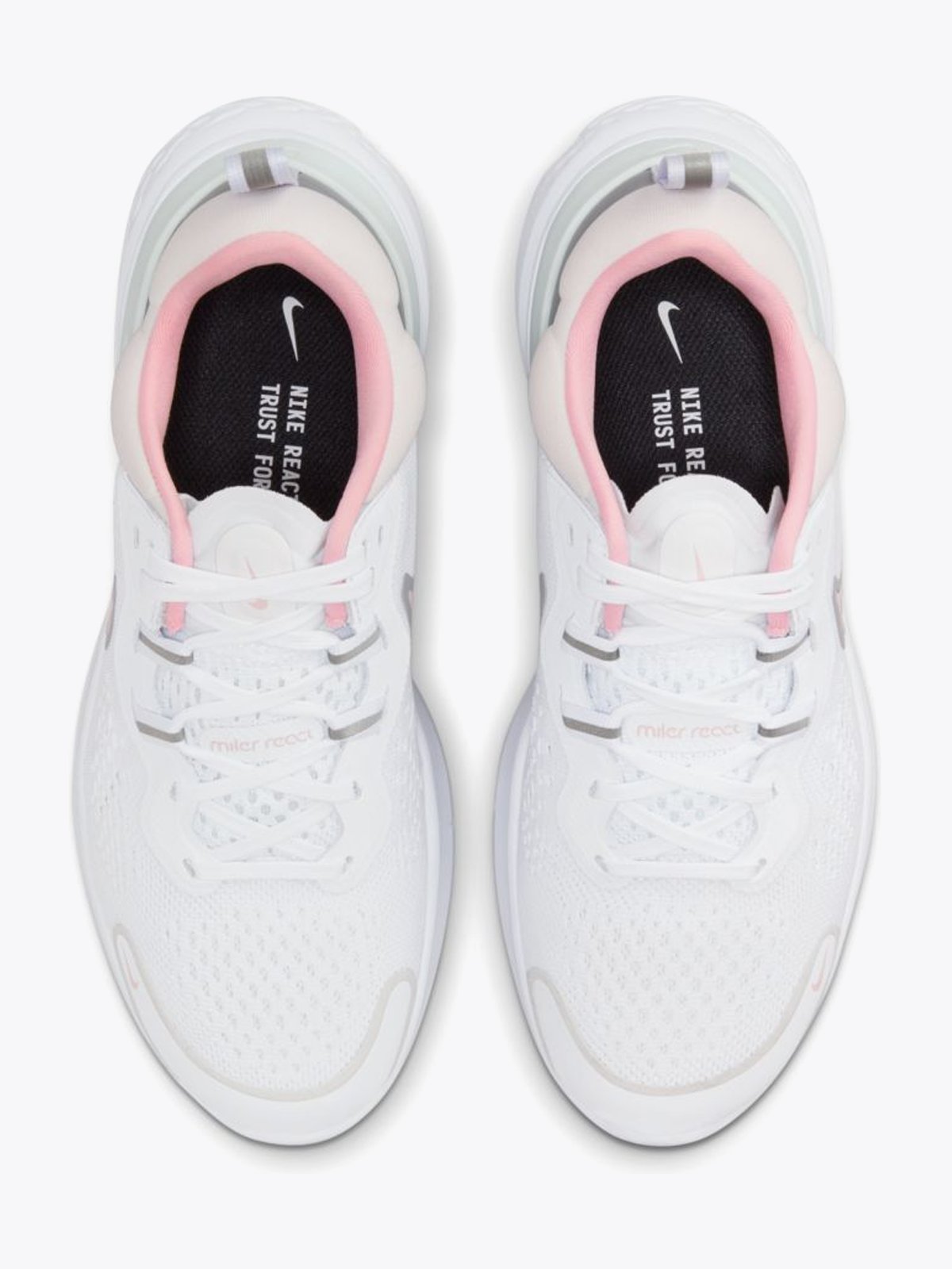 Nike React Miler 2 White/ Pink Glaze - Light Soft Pink
