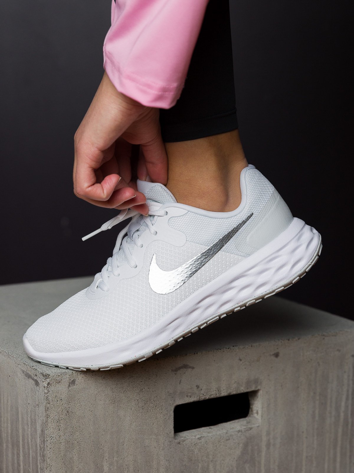 Nike Revolution 6 Next Nature Hvit/Pure Platinum/Metallic Silver