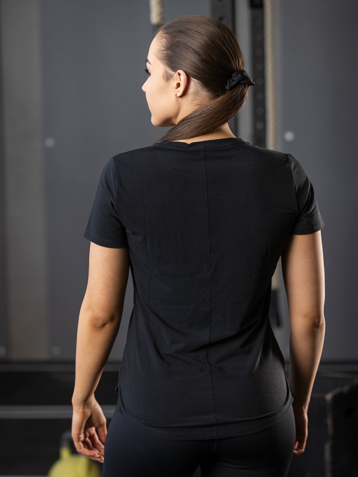 Nike One Luxe Short Sleeve Standard Top Black / Reflective Silver