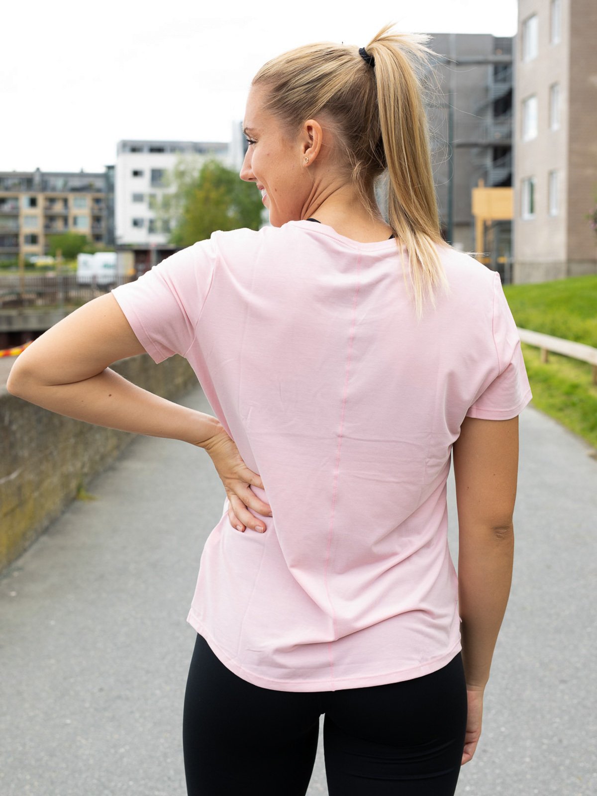 Nike One Luxe Short Sleeve Standard Top Pink Glaze / Reflective Silver