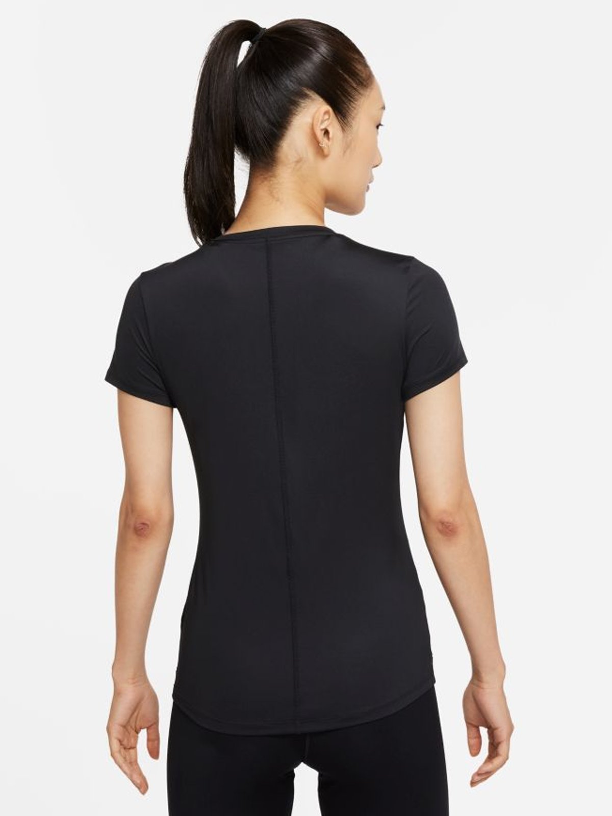 Nike One Short Sleeve Slim Top Black / White