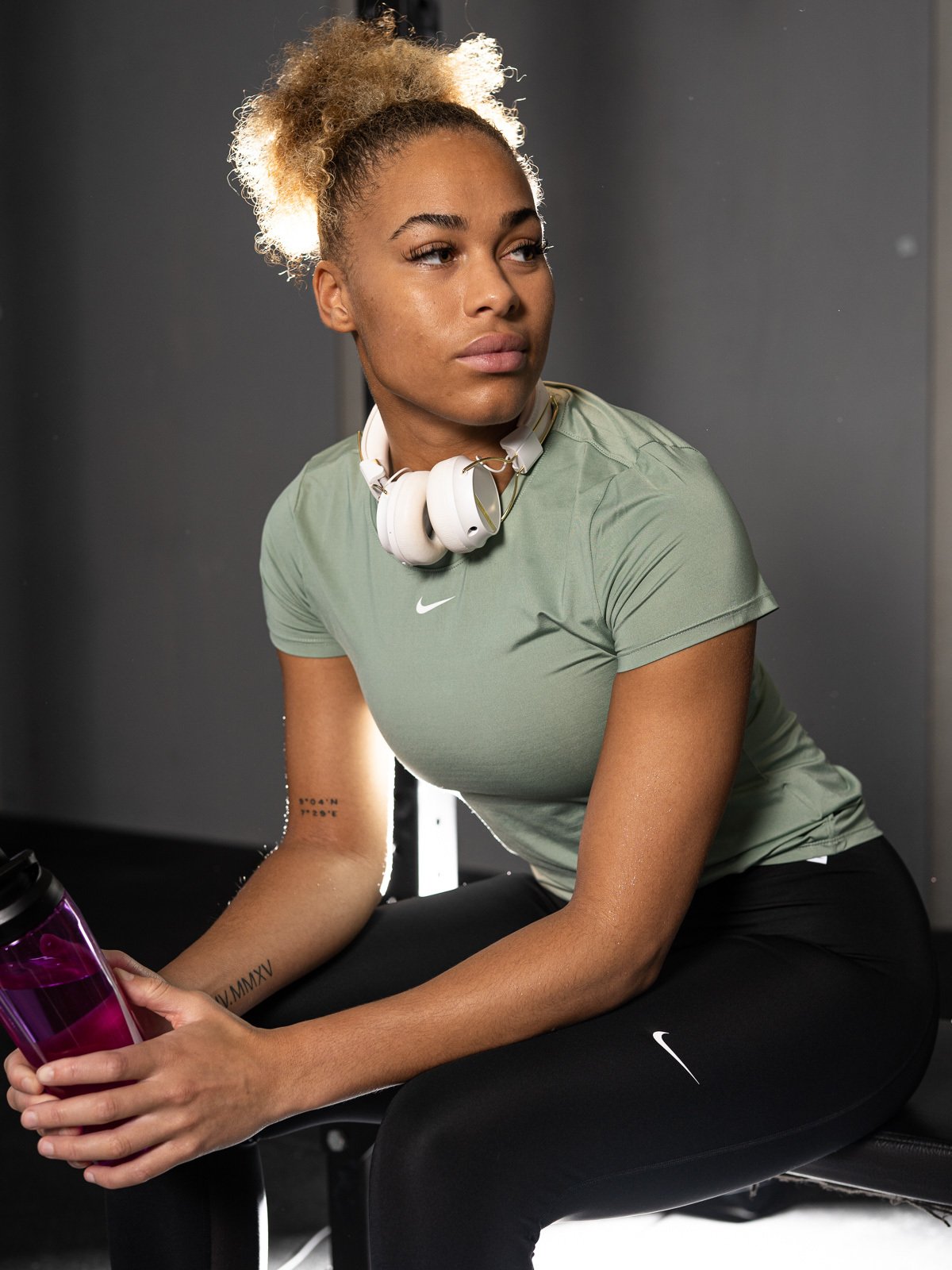 Nike One Short Sleeve Slim Top Grønn