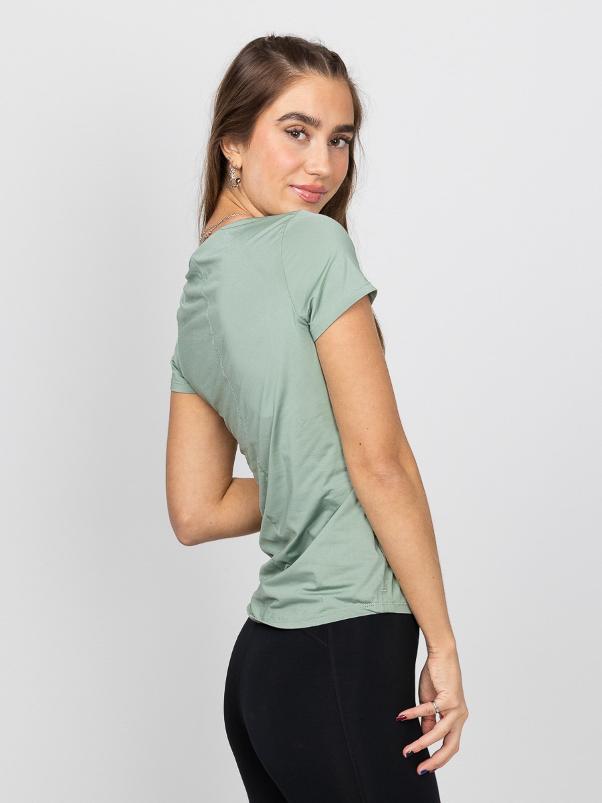 Nike One Short Sleeve Slim Top Grønn
