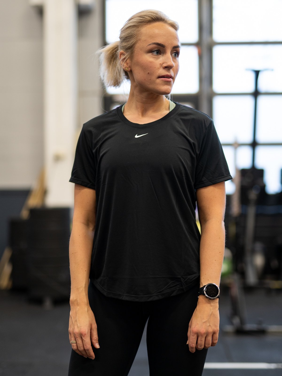 Nike One Short Sleeve Standard Top Black/ White