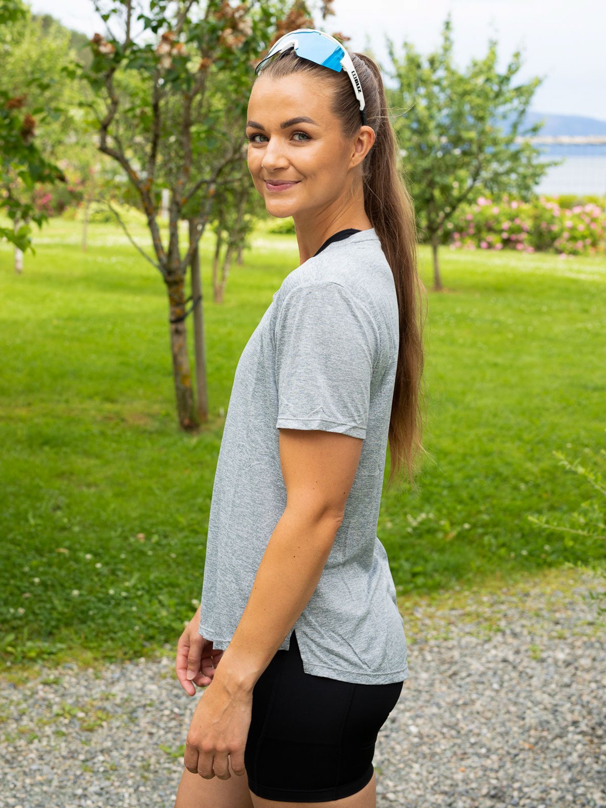 Nike One Short Sleeve Standard Top Particle Grey / Black