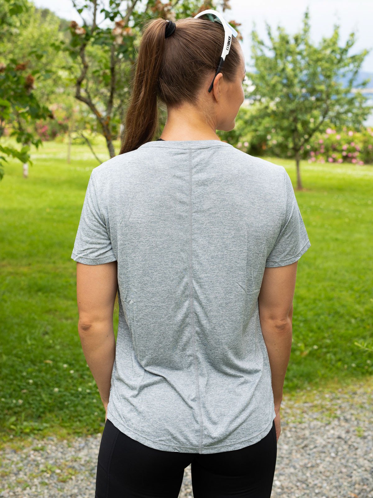 Nike One Short Sleeve Standard Top Particle Grey / Black