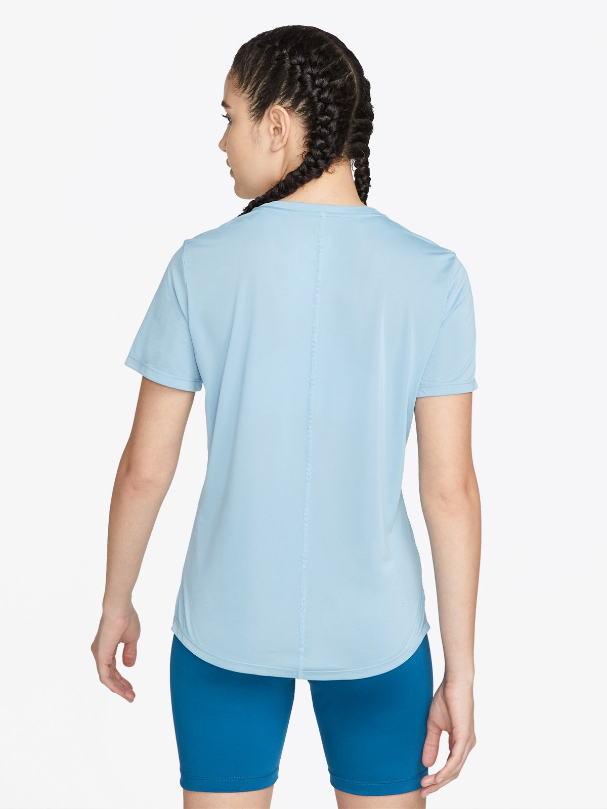 Nike One Short Sleeve Standard Top Worn Blue/Hvit