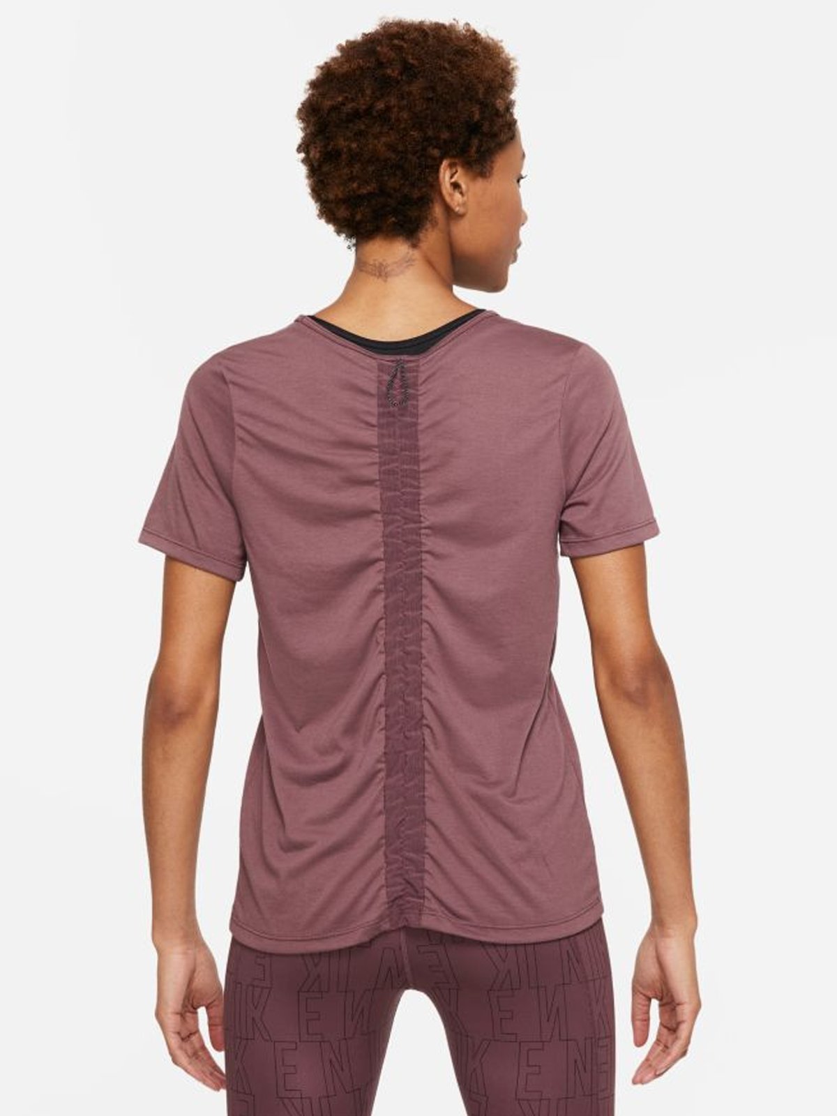 Nike Dri Fit Run Division Short Sleeve Top Dark wine / Black / Reflective silver