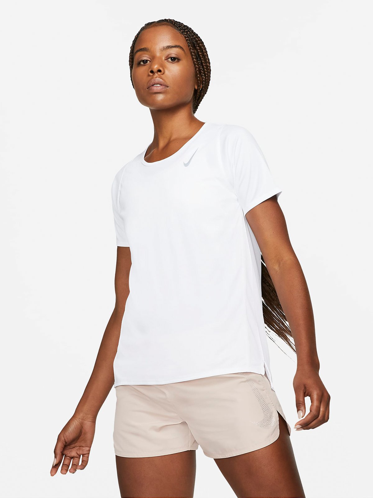 Nike Dri-Fit Race Short Sleeve White