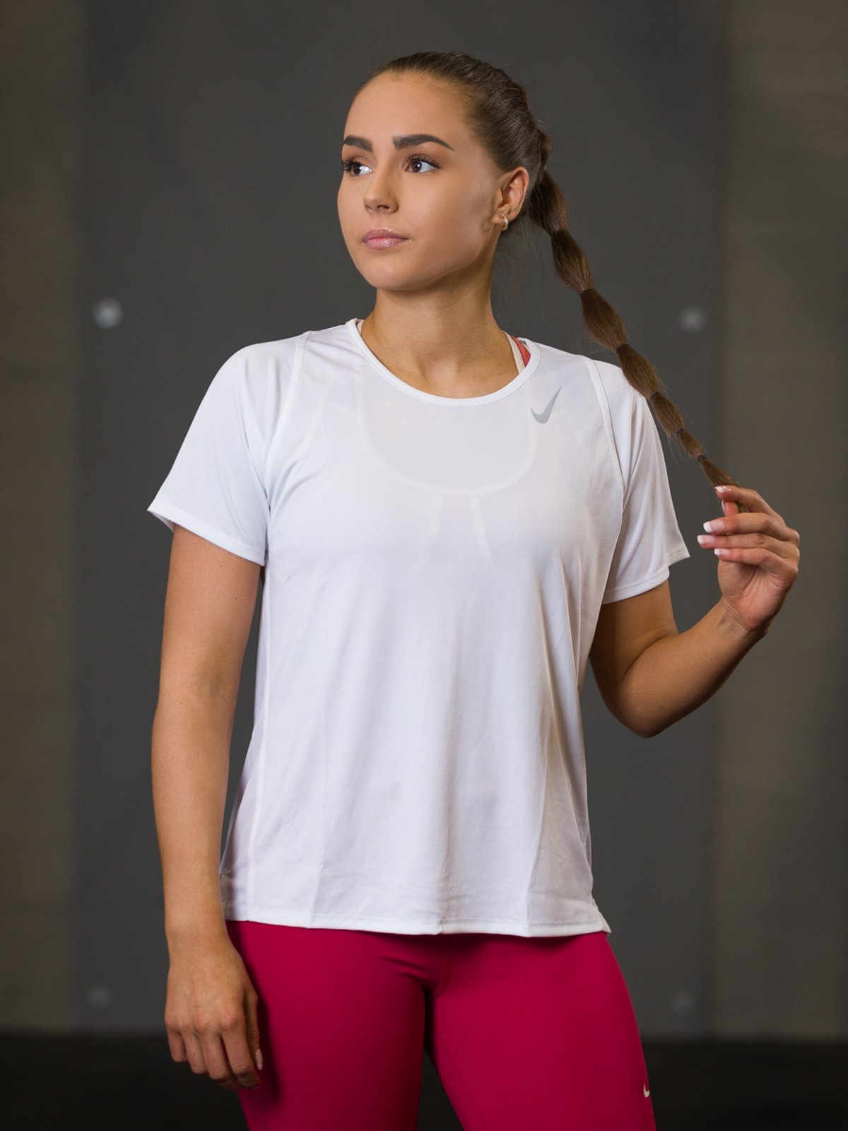 Nike Dri-Fit Race Short Sleeve White