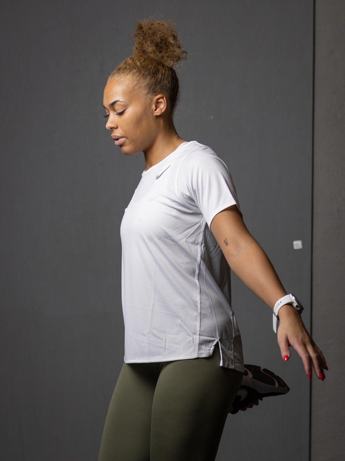 Nike Dri-Fit Race Short Sleeve White