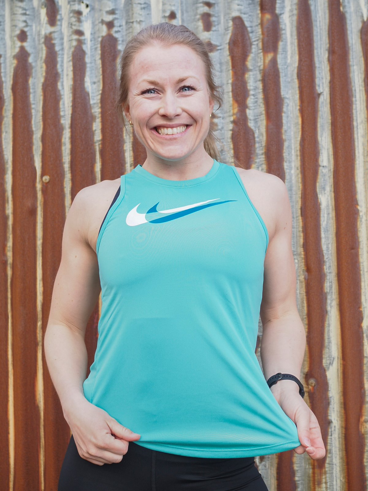 Nike Swoosh Run Tank Washed Teal