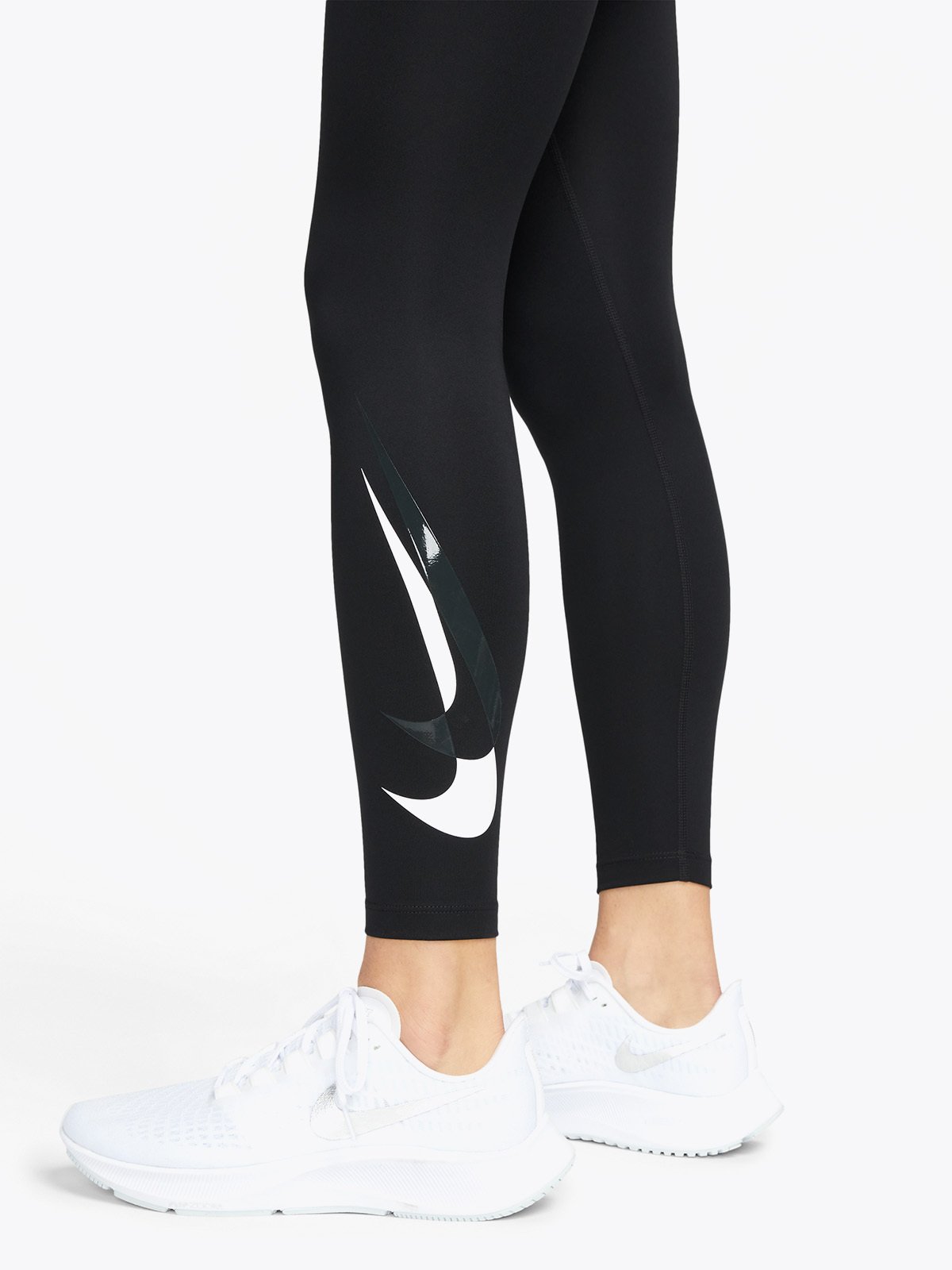 Nike Swoosh Run 7/8 Tight Black / White