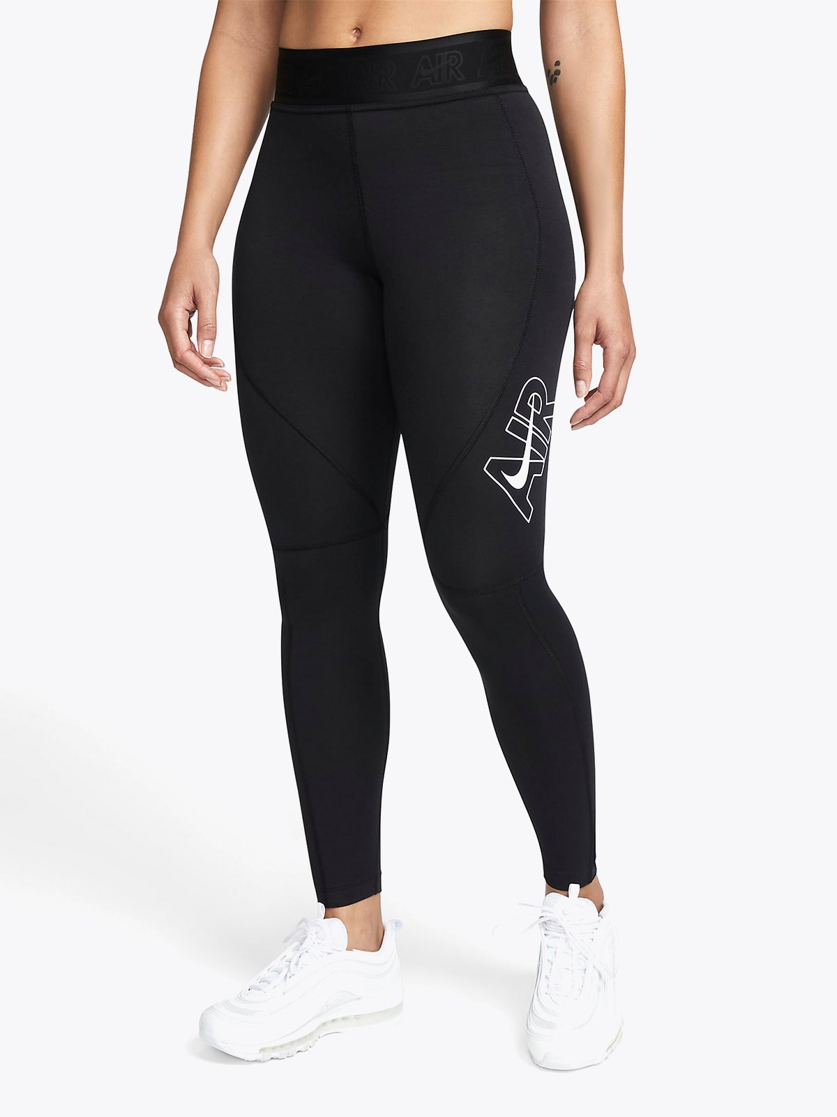 Nike Air High Rise Tights Black/Dark Smoke Grey/White