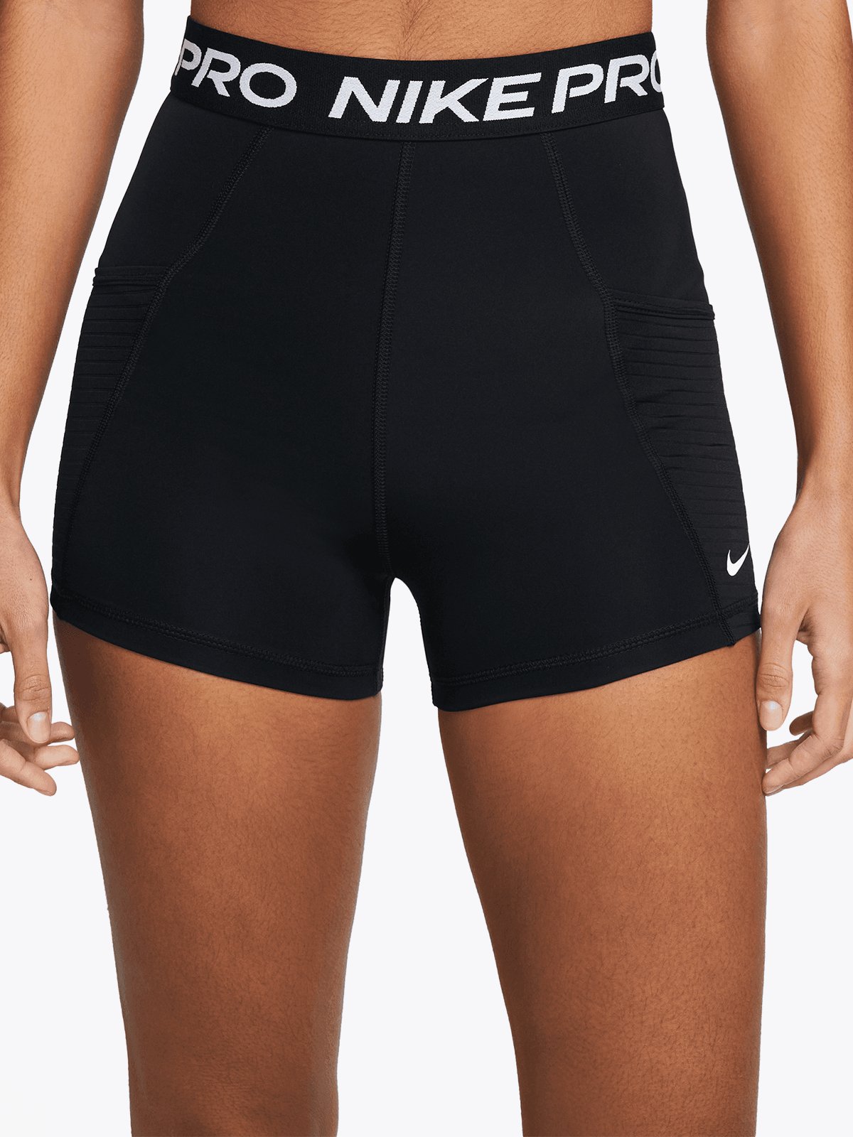 Nike Pro High Rise Short 3 Inch Svart/Hvit