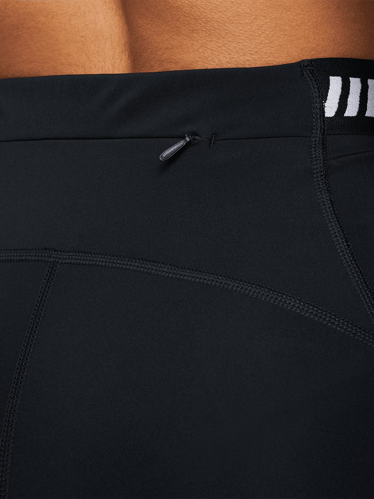 Nike Pro High Rise Short 3 Inch Svart/Hvit