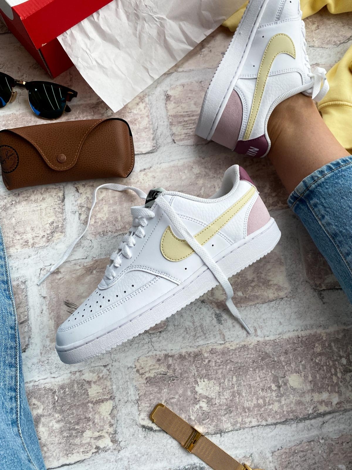 Nike Court Vision Low White/Regal Pink/Light Mulberry/Lemon Drop