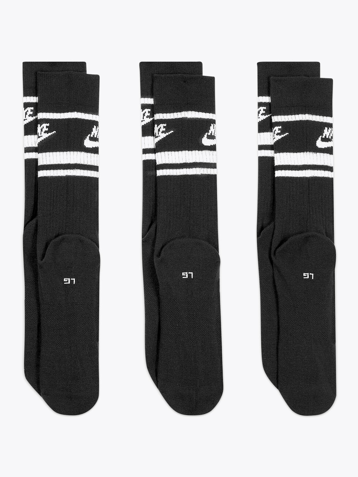 Nike Crew Essential Stripe Socks Black/White