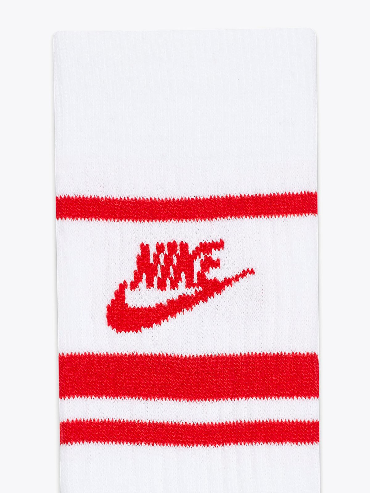 Nike Crew Essential Stripe Socks White/University Red/University Red