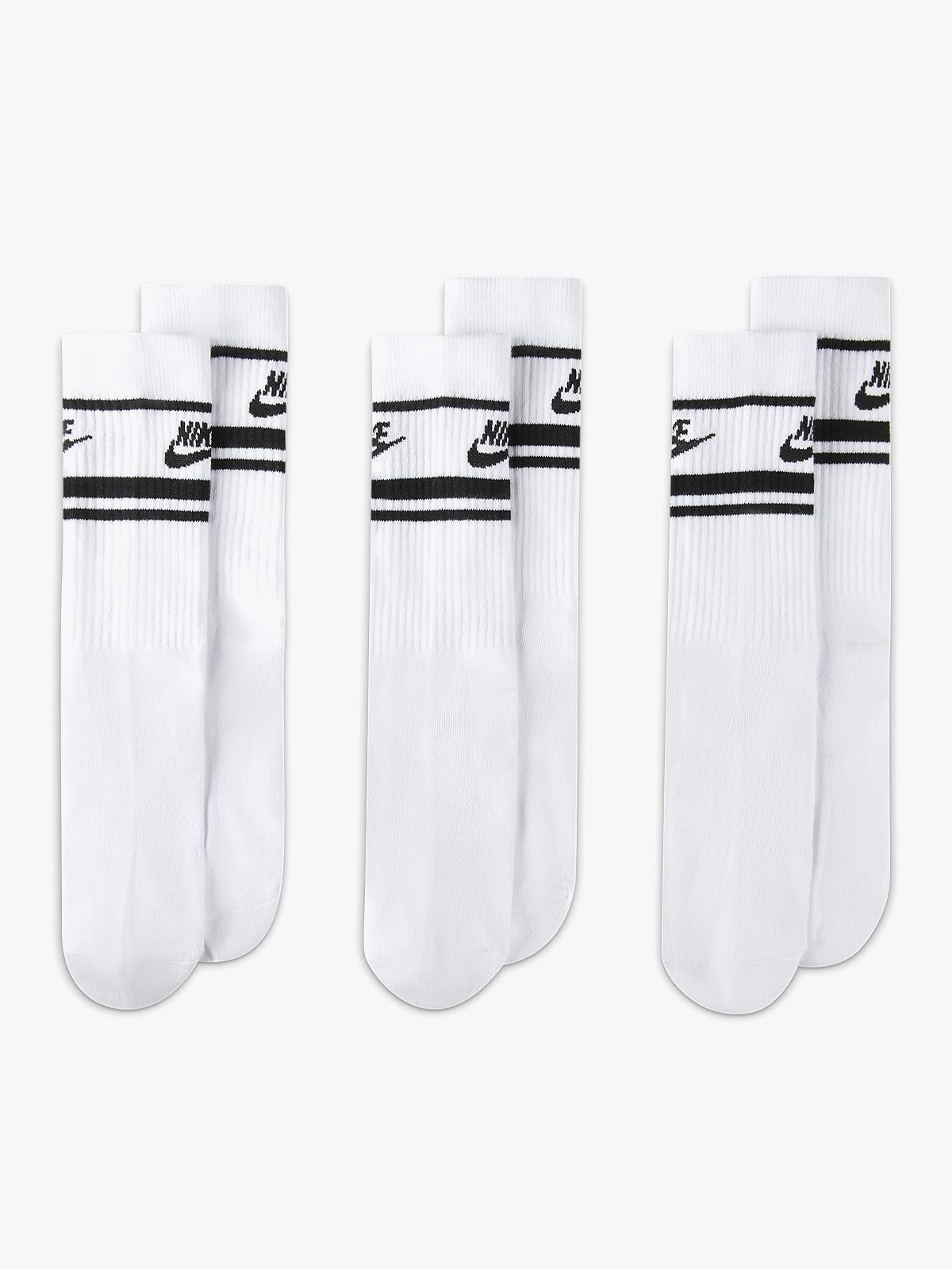 Nike Crew Essential Stripe Socks White / Black