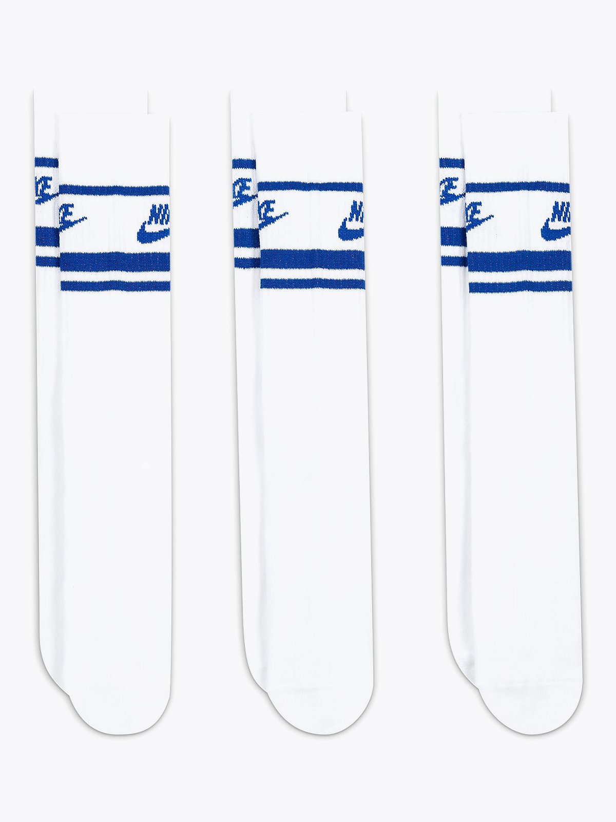 Nike Crew Essential Stripe Socks White / Game Royal