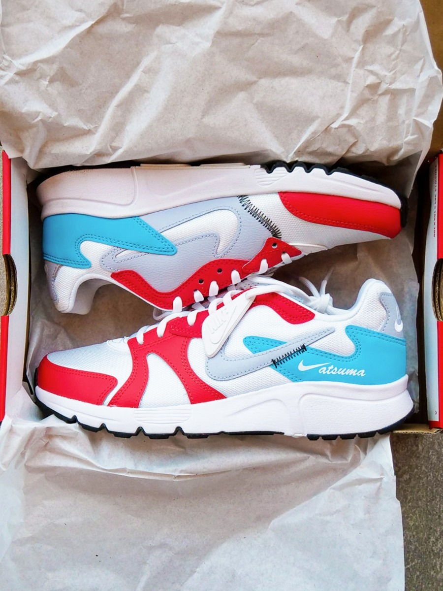 Nike Atsuma White/ Sky Grey - Track Red - Blue Fury