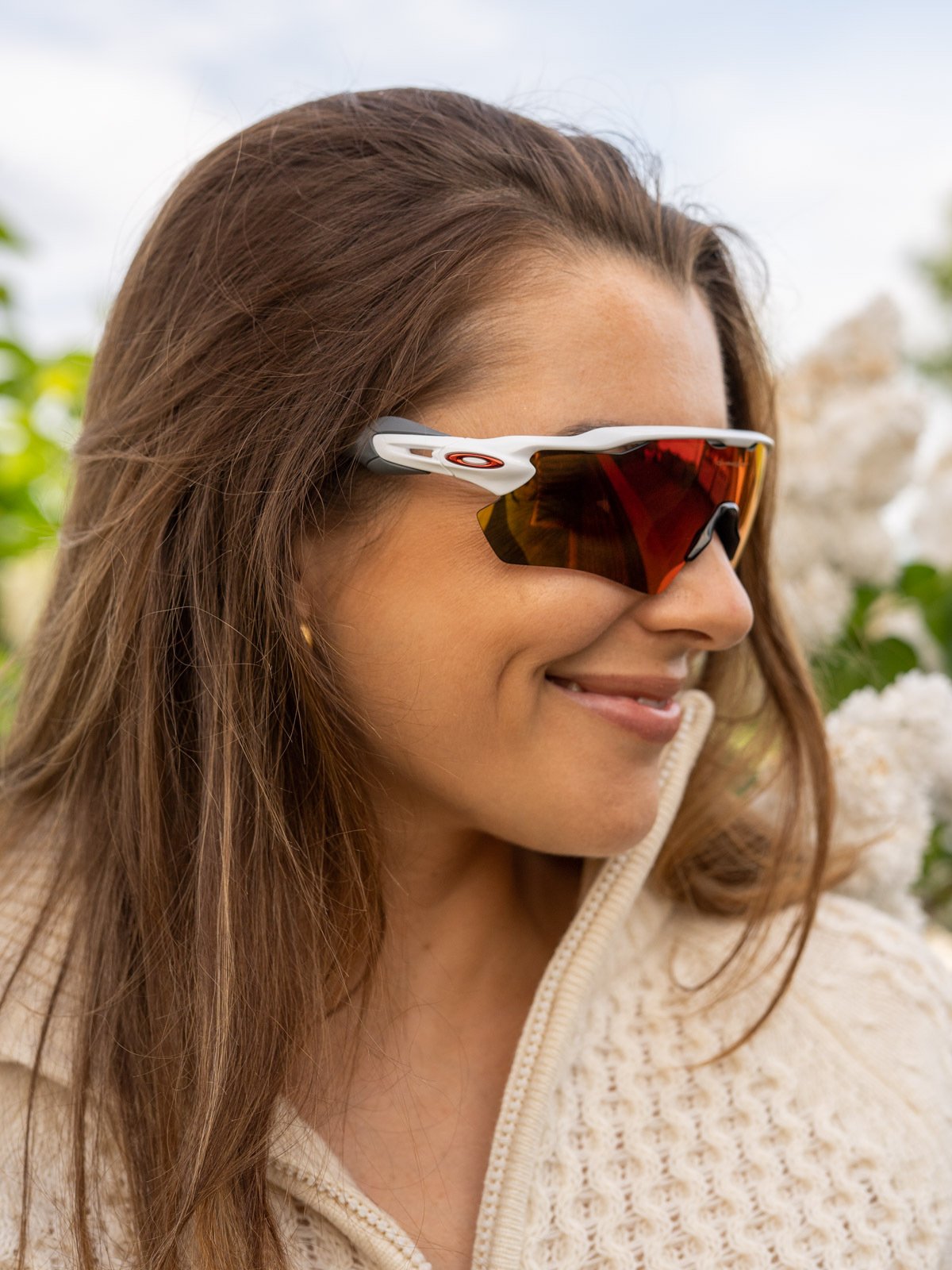 Oakley Radar Ev Path Polished White / Brilleglassfarge: Prizm Ruby / Lysgjennomslipp: 17%