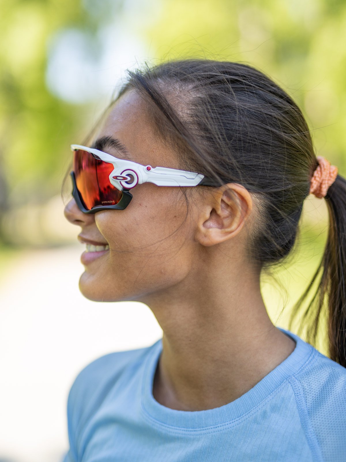 Oakley Jawbreaker Polished White / Brilleglassfarge: Prizm Road / Lysgjennomslipp: 20%