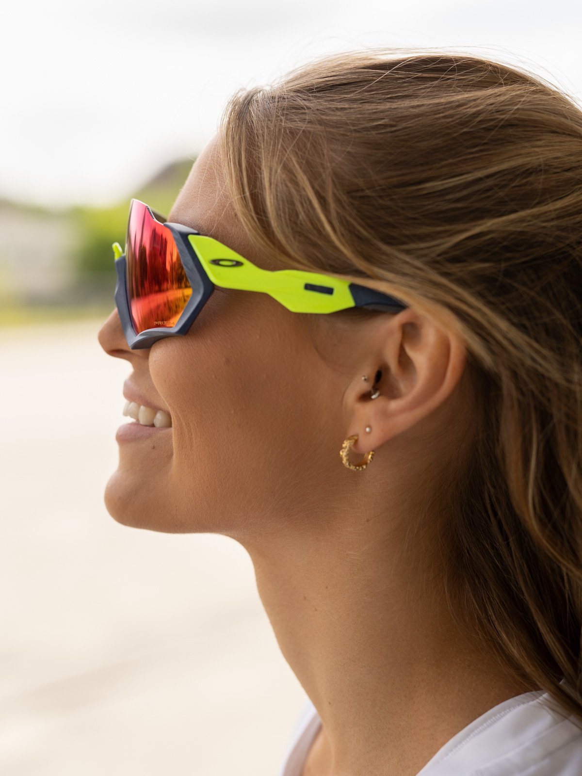 Oakley Flight Jacket Matte Navy / Brilleglassfarge: Prizm Road / Lysgjennomslipp: 20%