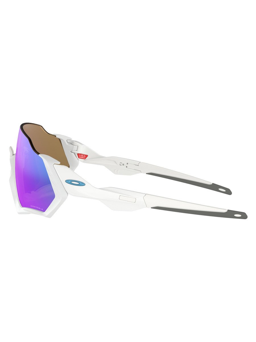 Oakley Flight Jacket Matte White / Brilleglassfarge: Prizm Sapphire / Lysgjennomslipp: 12%