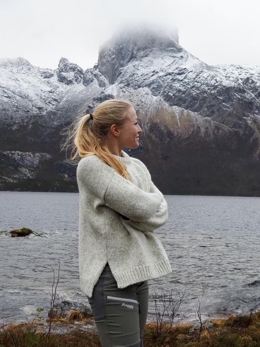 Devold Nansen Womans Sweater Split Seam Grey Melange