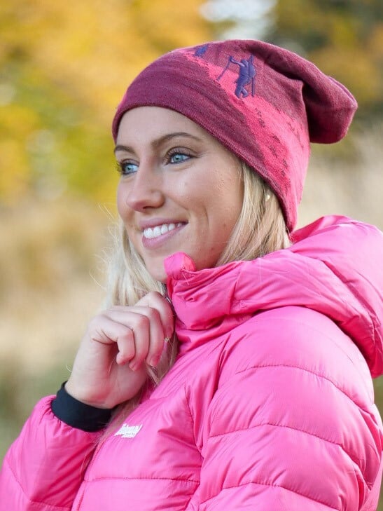 Bergans Ski Beanie Beet Red / Raspberry / Purple Velvet