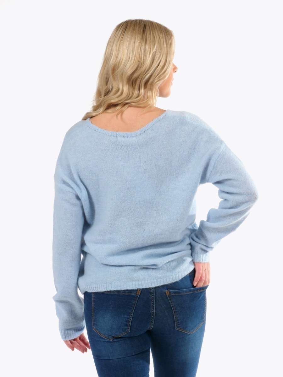 MSCH Copenhagen MSCH Copenhagen Karter Alpaca V-Neck Pullover Cashmere blue
