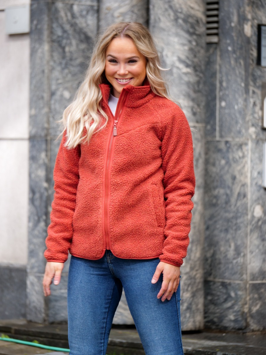 Twentyfour Finse Pilefleece Mørk Tegl