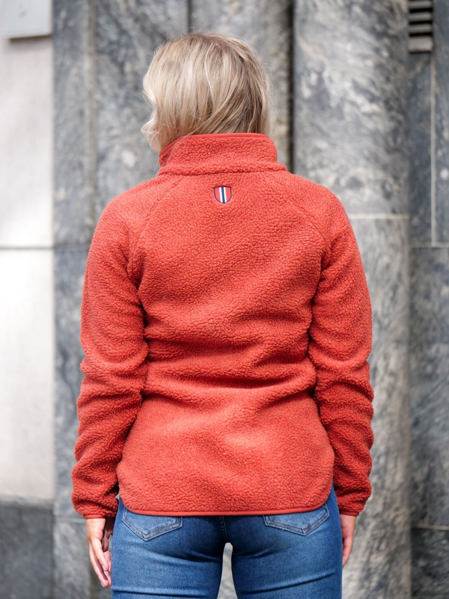 Twentyfour Finse Pilefleece Mørk Tegl