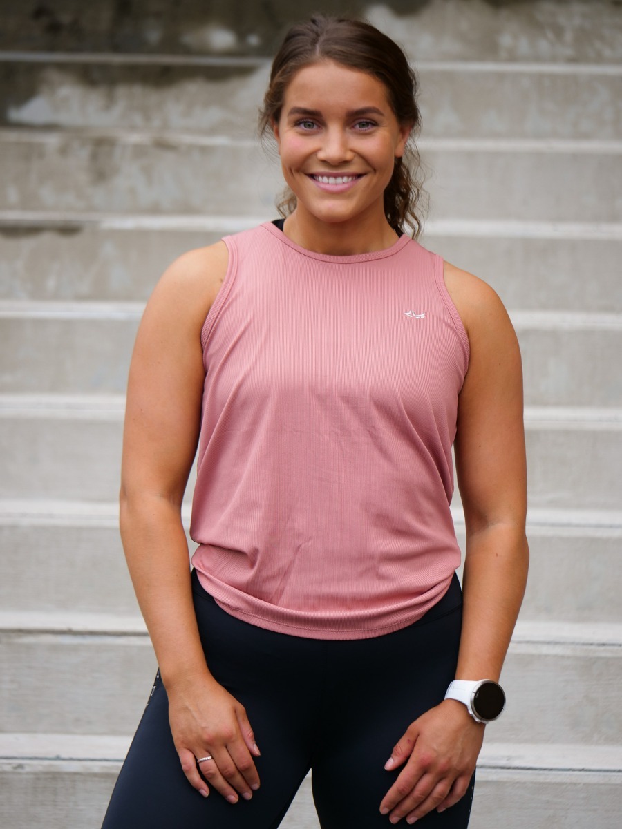 Röhnisch Logo Ribbed Singlet Old Rose