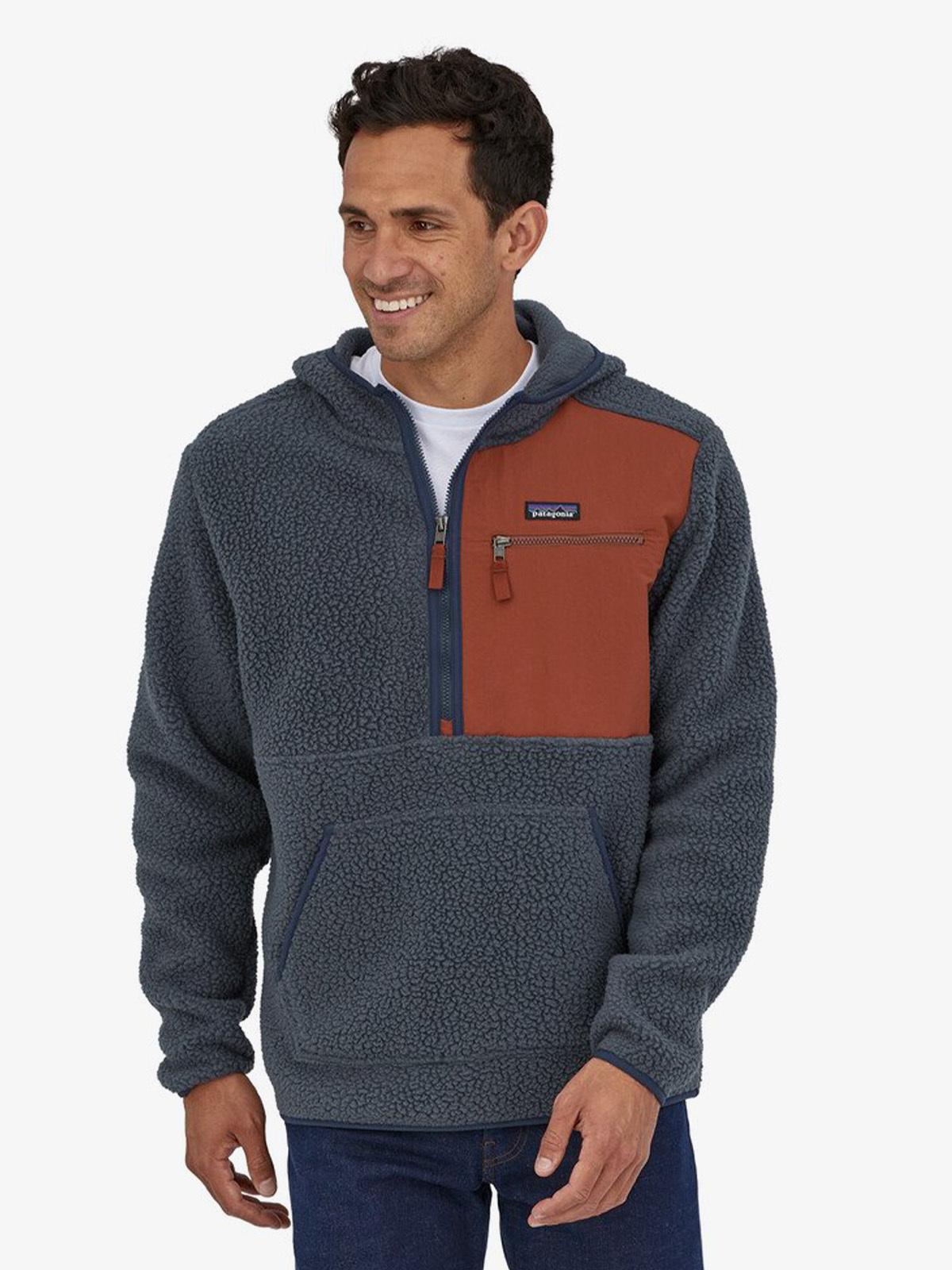 Patagonia Mens Retro Pile P/O Smolder Blue