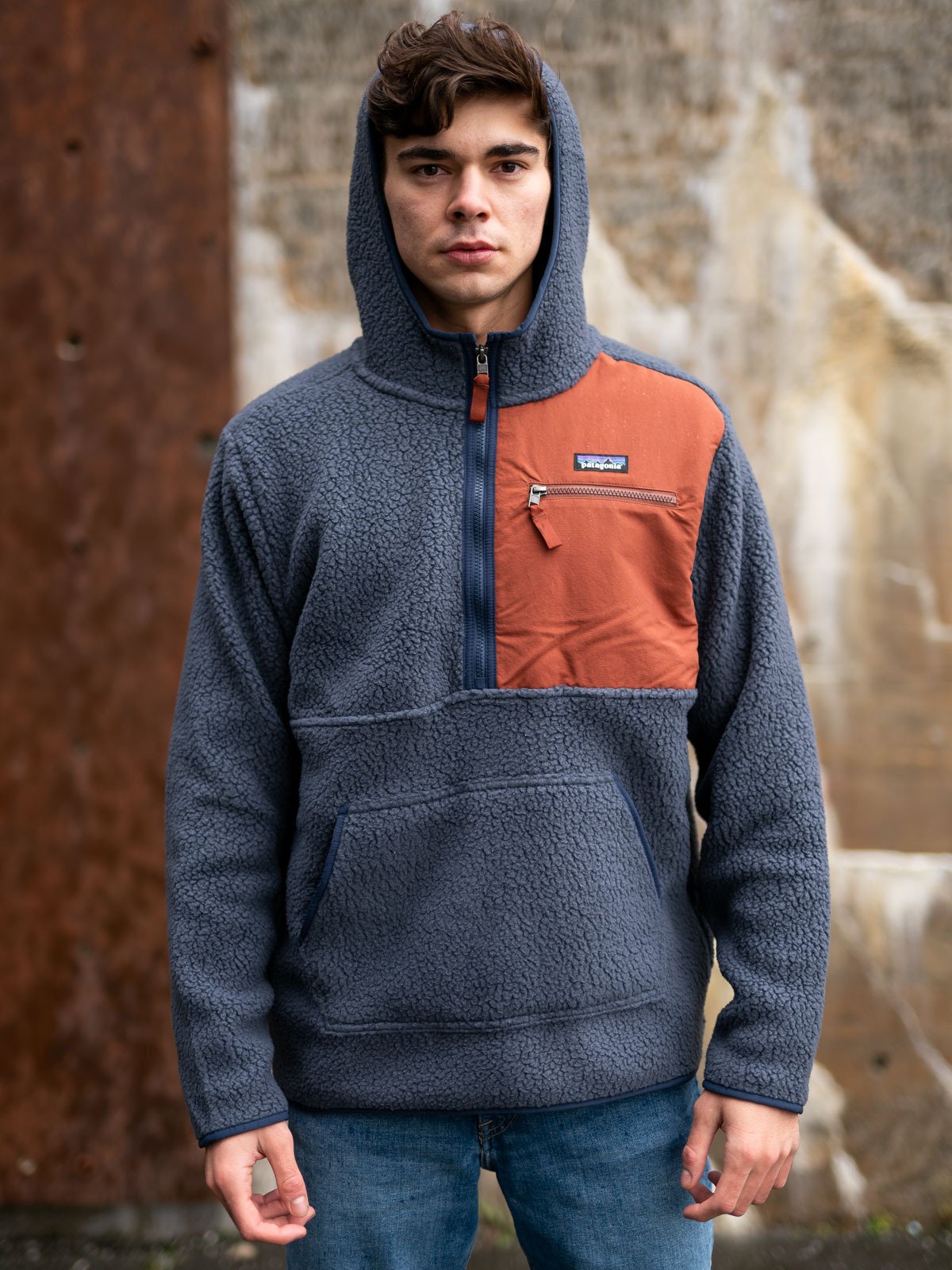 Patagonia Mens Retro Pile P/O Smolder Blue