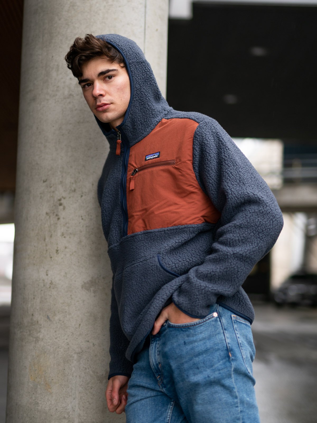 Patagonia Mens Retro Pile P/O Smolder Blue