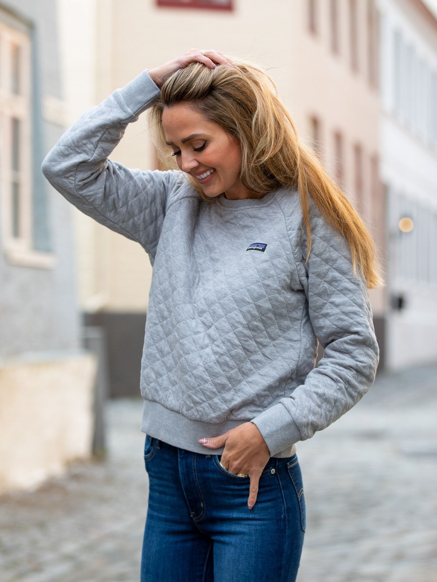 Patagonia W Cotton Quilt Crew Drifter Grey