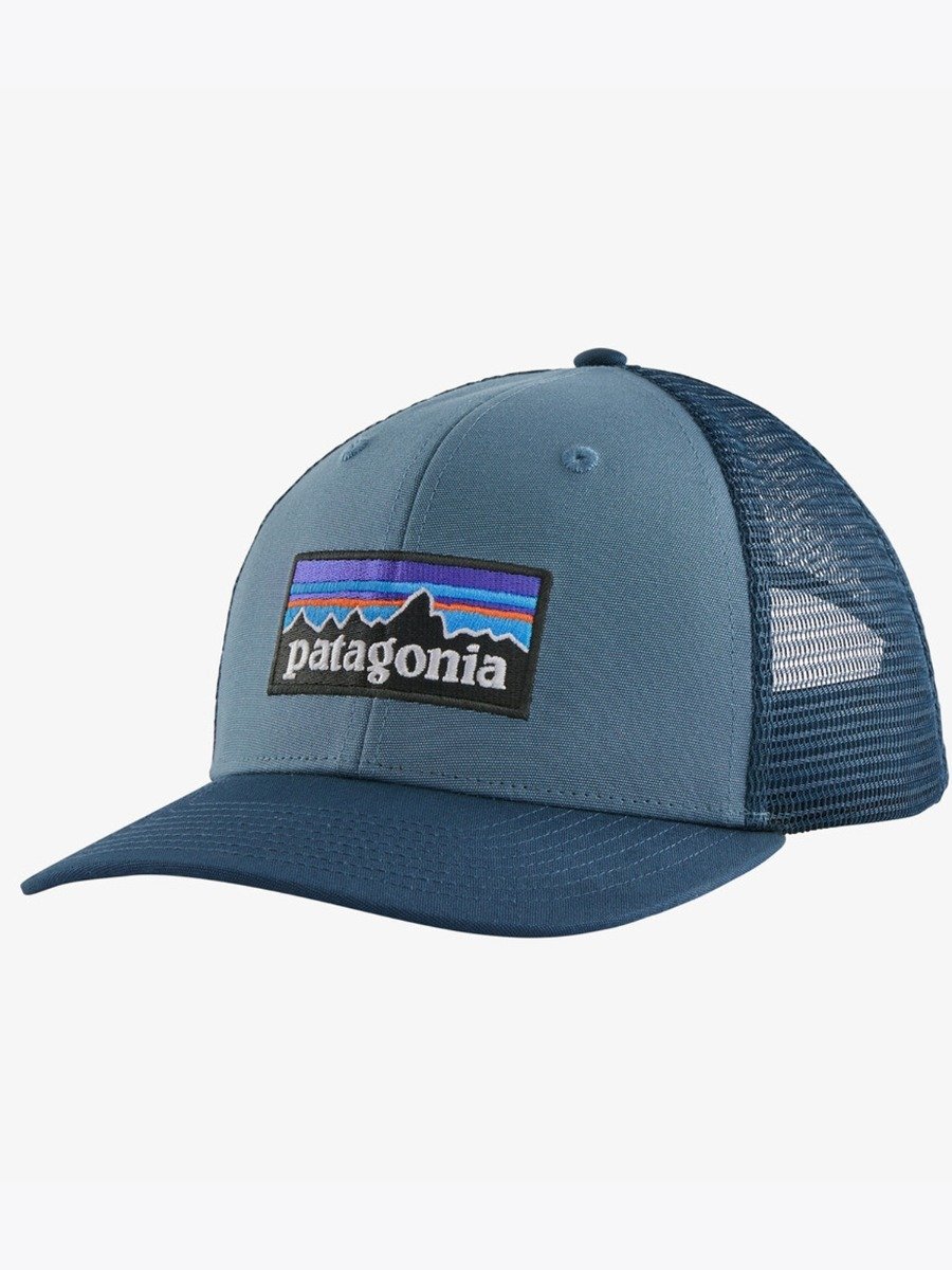 Patagonia P-6 Logo Trucker Hat Pigeon Blue