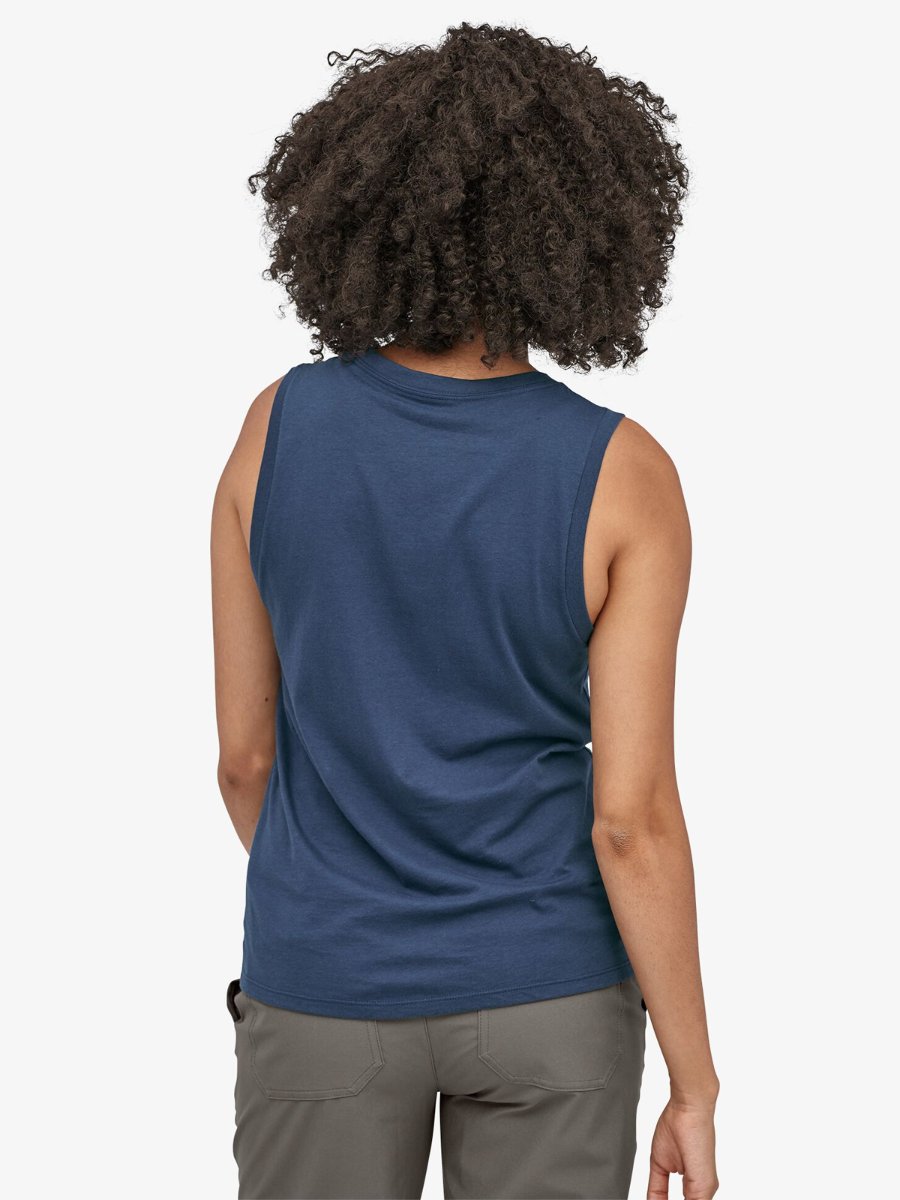 Patagonia Root Revolution Organic Muscle Tee Stone Blue